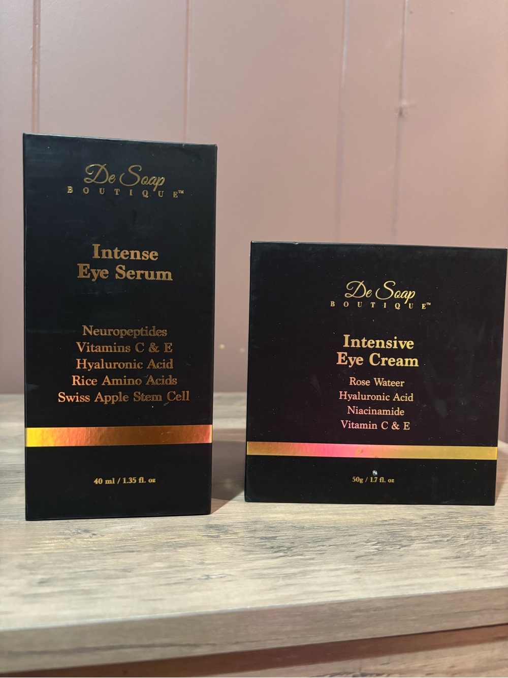 De Soap boutique Intensive Eye serum and Cream — Black